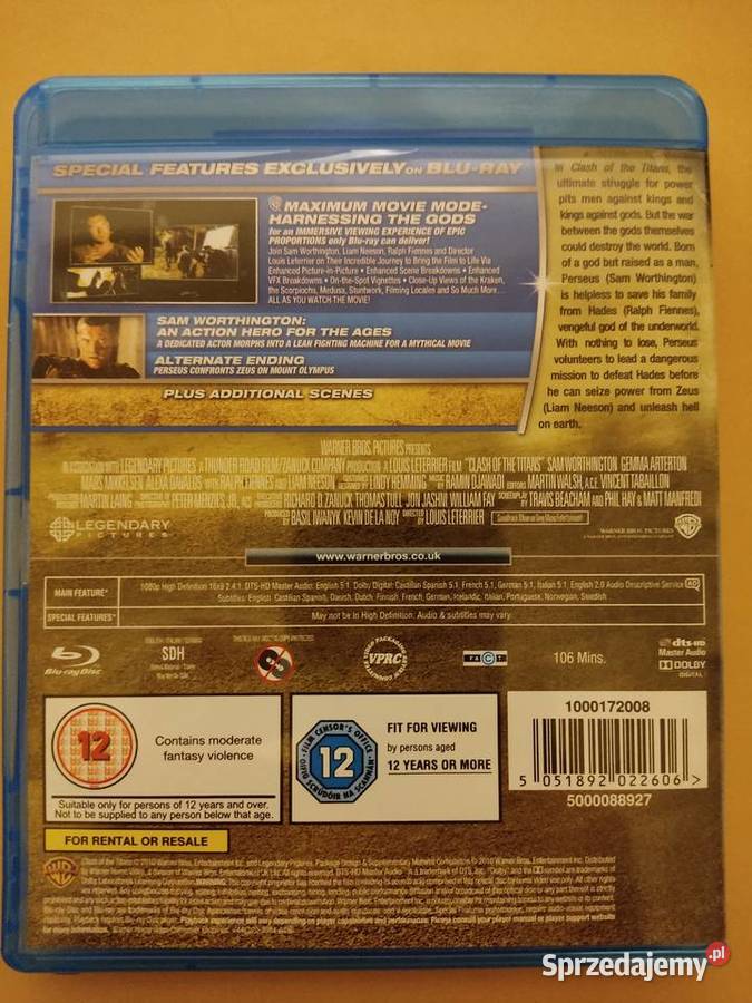 Starcie tytanów Clash of the Titans Bluray Lutomiersk