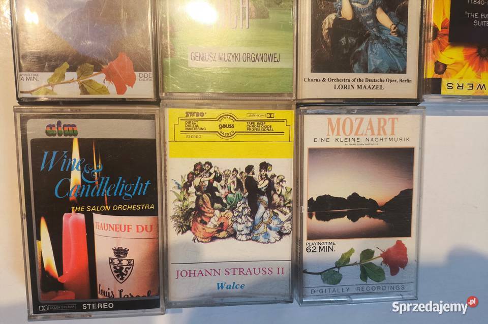 Kaset audio magnetofonowe muzyka poważna zestaw Grybów