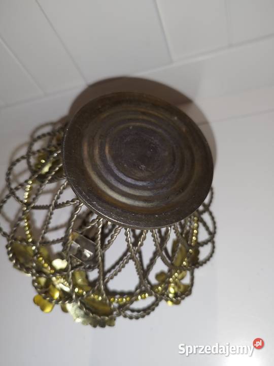 Stary koszyk metalowy na bibeloty koszyczek z wielokolorowy Dekoracje i ozdoby Warszawa sprzedam