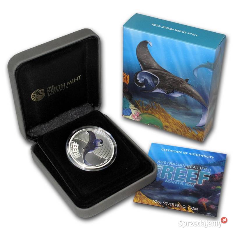 Manta Srebrna moneta kolekcjonerska z serii Sea Warszawa