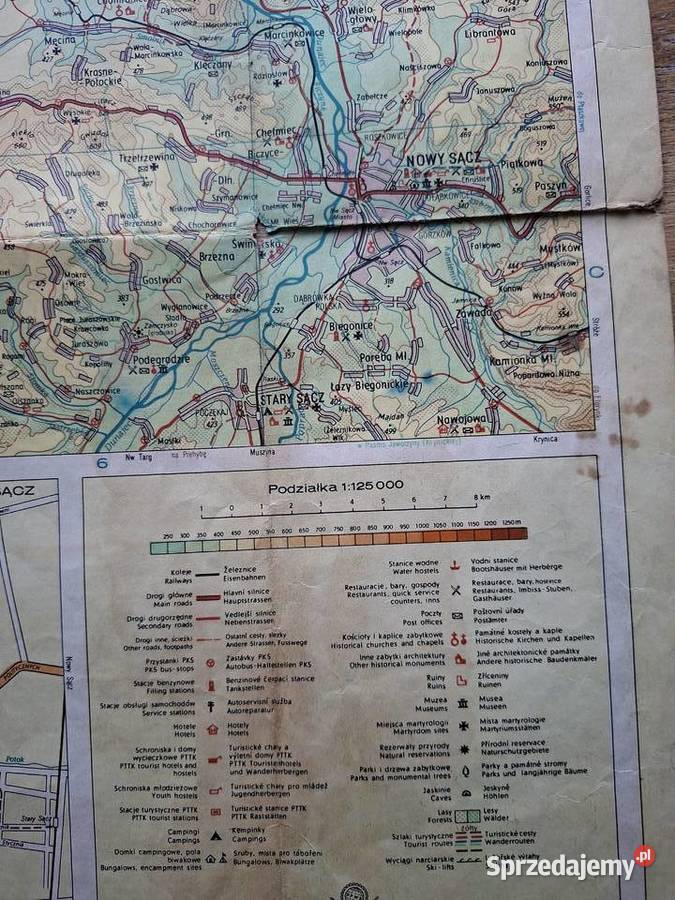 Beskid Wyspowy mapa turystyczna 1 125 000 Kraków