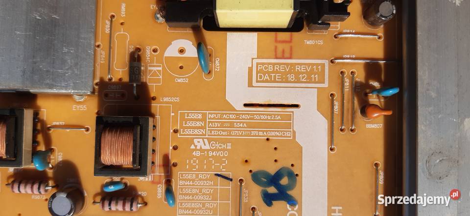 QE55Q60RATXXH zasilacz do Samsung Elektronika łódzkie Łódź sprzedam