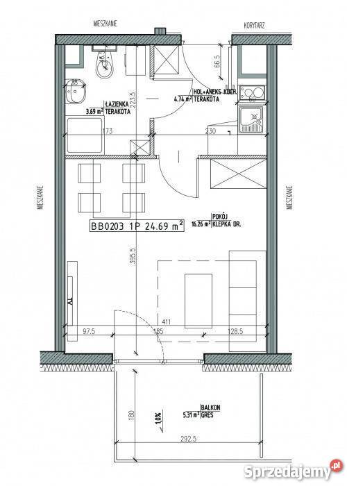 mieszkanie do sprzedania 24m2 1pok Warszawa
