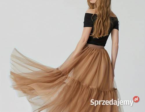 Spódnica maxi jasny brąz śląskie Katowice