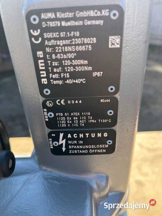 Napęd wieloobrotowy AUMA 071F10 Nowa wielkopolskie Tuliszków