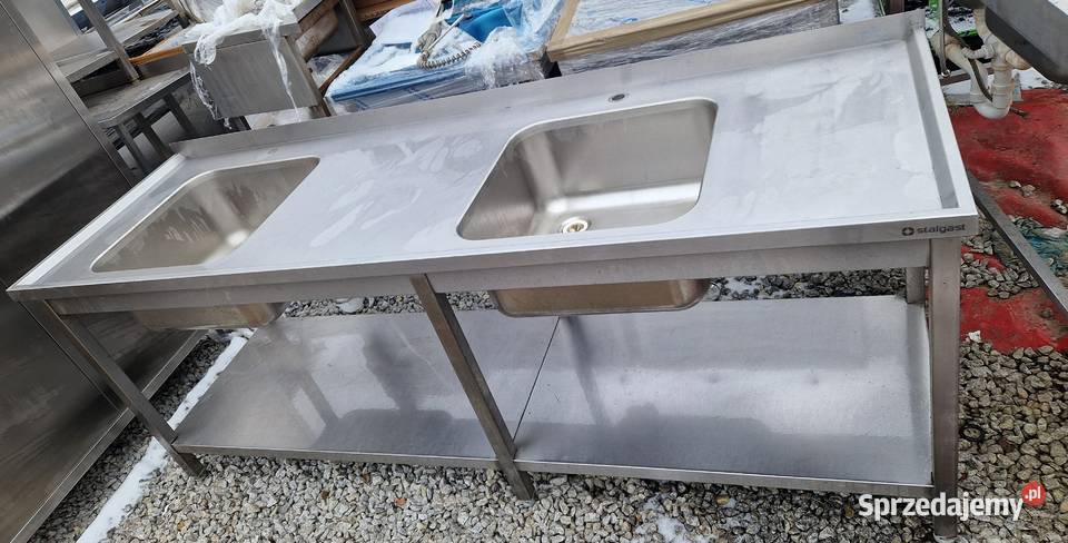 Zlew Gastronomiczny 2 Komorowy Z Półką 2207085 Ostrów Wielkopolski