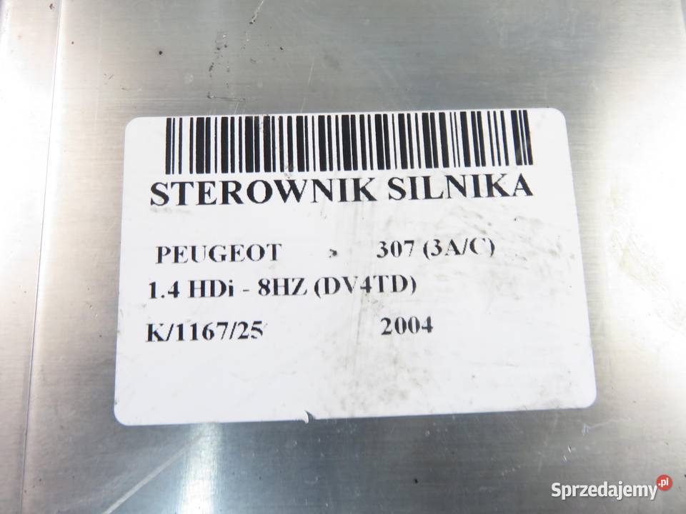 STEROWNIK PEUGEOT 307 14 HDi 0281011090