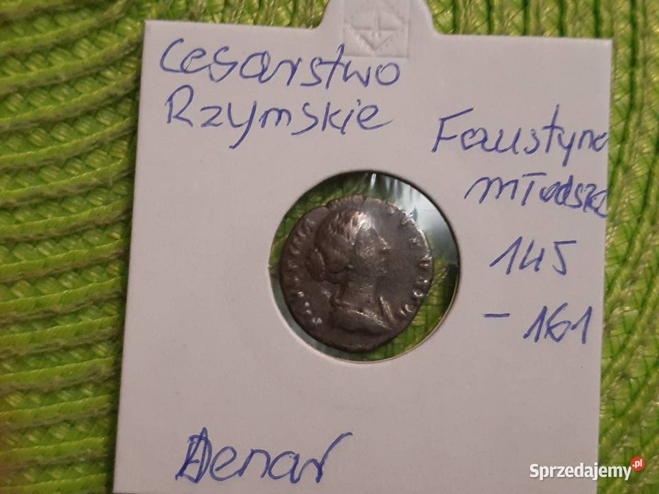 moneta srebrna denar Cesarstwa Rzymskiego cesarz Łomża
