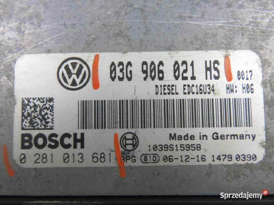 STEROWNIK VW CADDY III 19 TDI BLS 03G906021HS małopolskie sprzedam