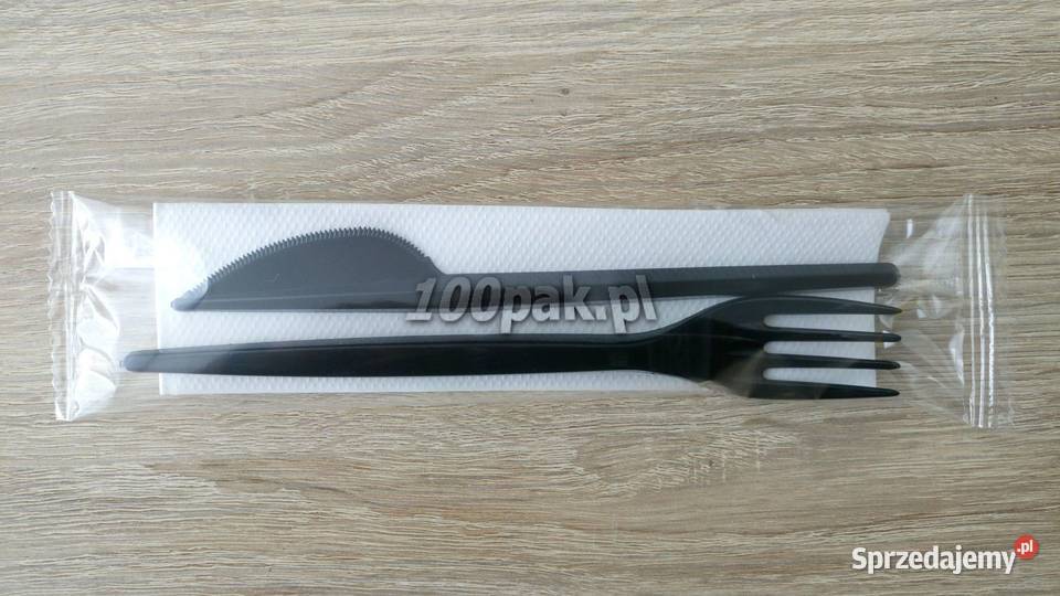 Nóż serwetka sztućce karton 250 sztuk lubelskie