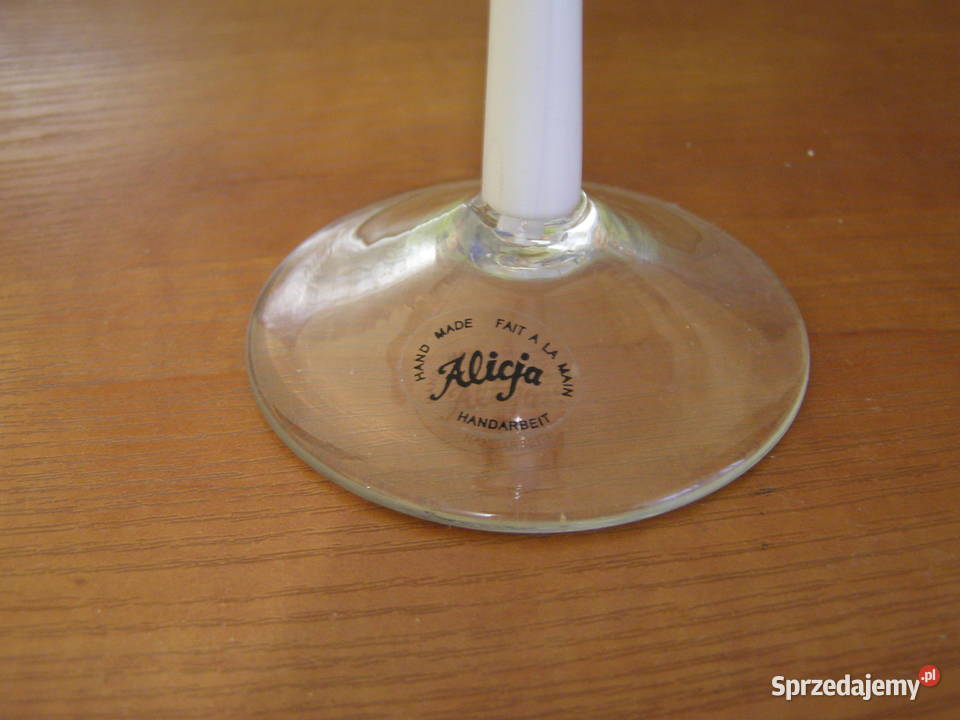Świecznik szklany Alicja Łódź sprzedam