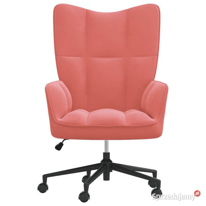 Fotel różowy obity aksamitem WM328176 sprzedam