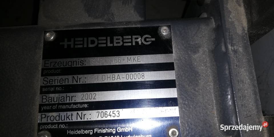 Prasa do falcerki Heidelberg SKP 366MKE sprzedam