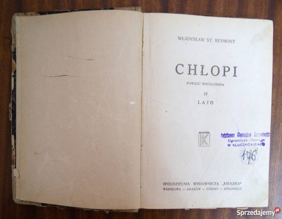 Władysław St Reymont Chłopi t IV Parczew