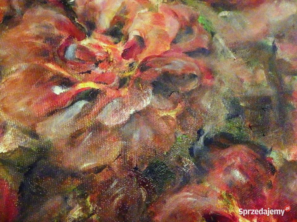 Obraz olejny PEŁNIA SZCZĘŚCIA Malarstwo sprzedam