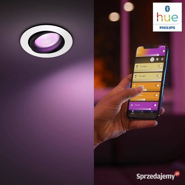 Oczka okrągły Philips Hue biały Plafony Rzeszów