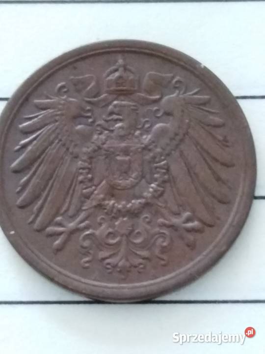 Moneta 2 pfenigi 1912 A Cesarstwo Niemieckie lubuskie Żary