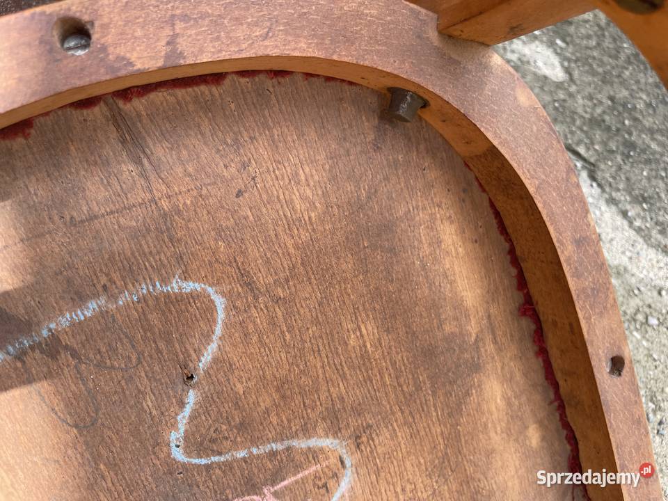 krzesło drewniane PRL pomorskie