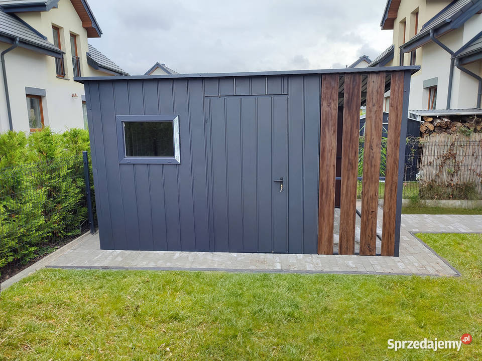 Domek ogrodowy 325m wiatka 125 m ciemny Gdynia