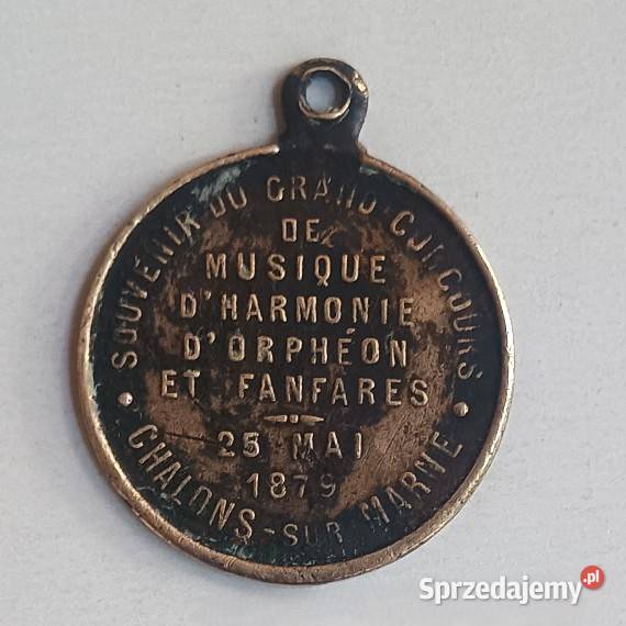 Francuski medal pamiątkowy zawieszka z III Bronisze