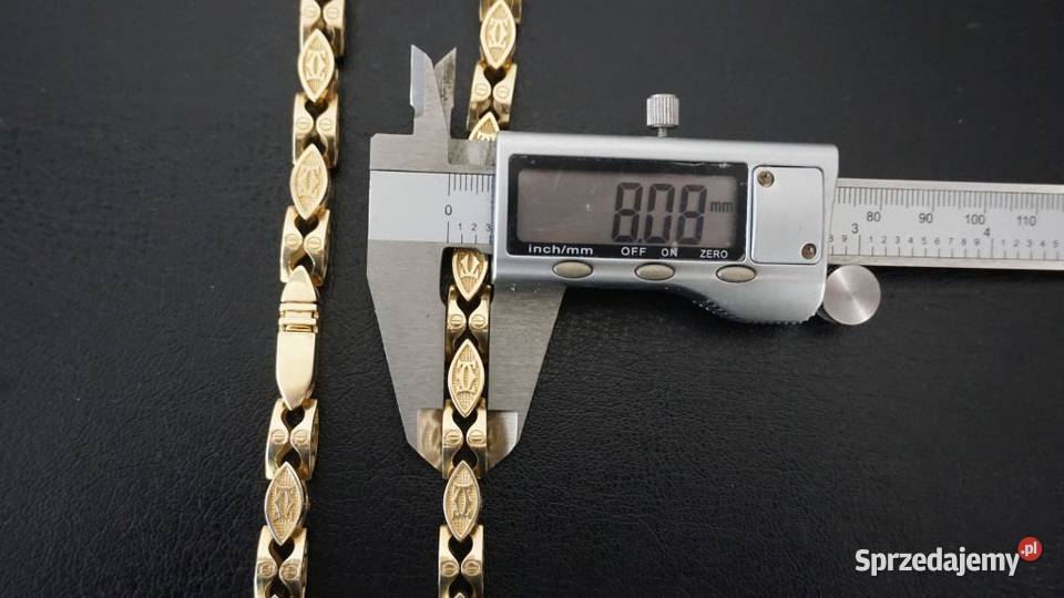 NOWY ZŁOTY ŁAŃCUSZEK AWANGARDOWY SPLOT 125G złoto Łańcuszki Warszawa