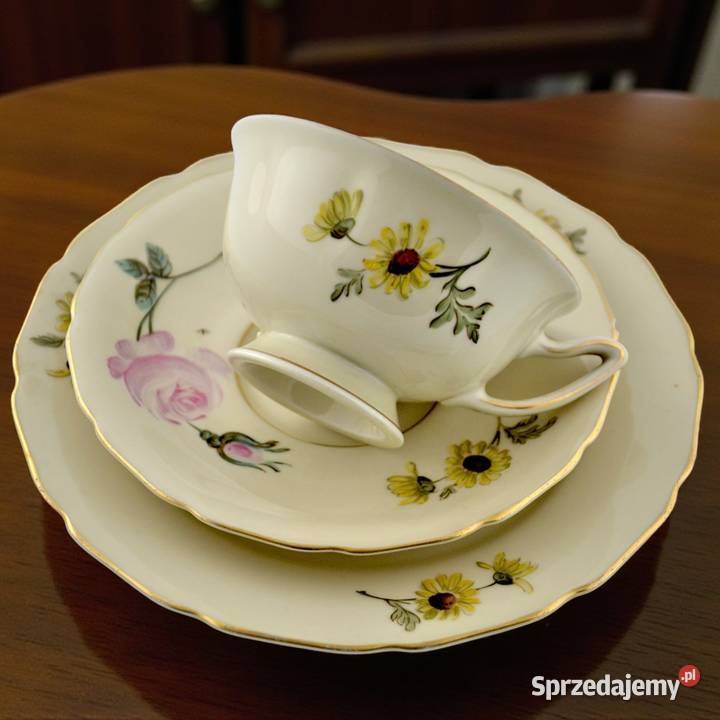 Zestaw śniadaniowy Thomas Ivory kwiaty Bavaria Bronisze