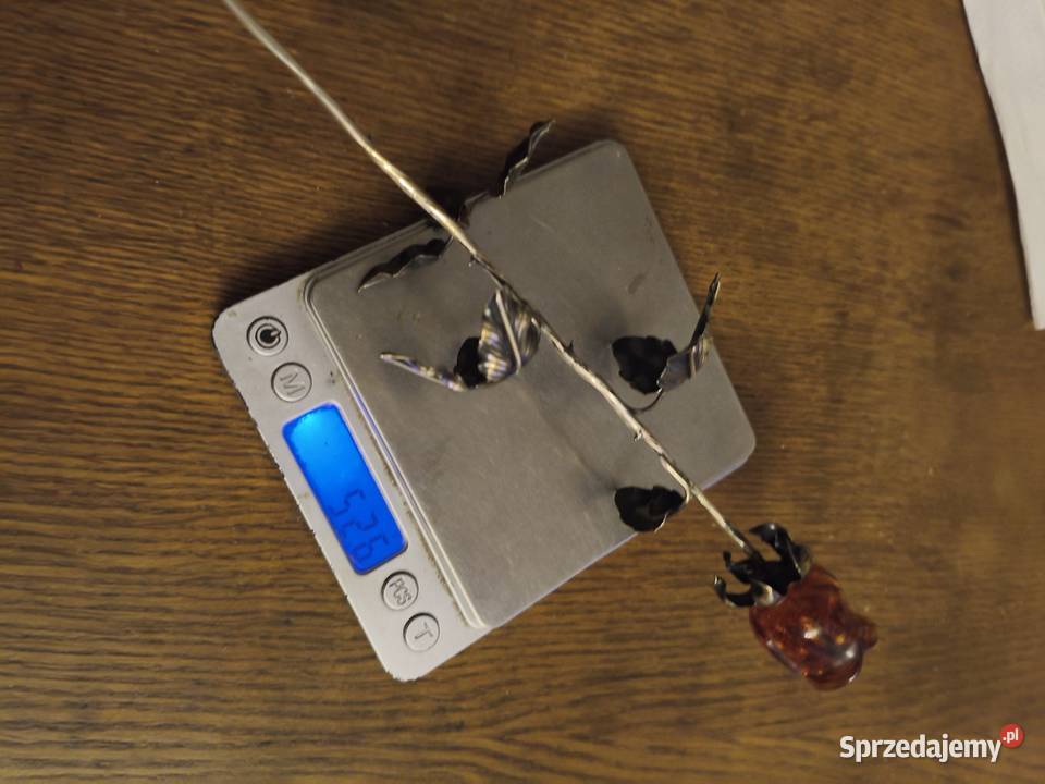 Róża Bursztyn Srebro Vintage Białystok sprzedam