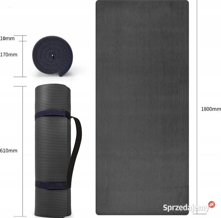 Mata do ćwiczeń Karimata Joga Fitness czarna XL Sprzęt do ćwiczeń sprzedam