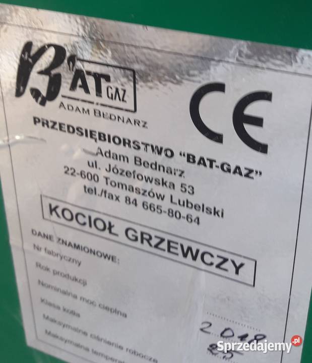 Kocioł Piec 25 kW co batgaz części Tarnogród
