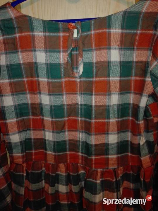 Sukienka w kratkę John Baner bonprix L XL 40 42 zielony Warszawa