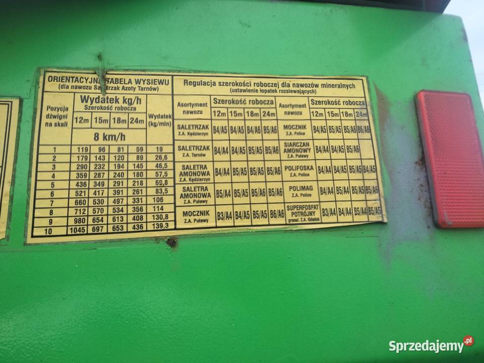 Rozsiewacz strumyk 800 nieuszkodzony Rozsiewacze nawozów Rejowiec Fabryczny