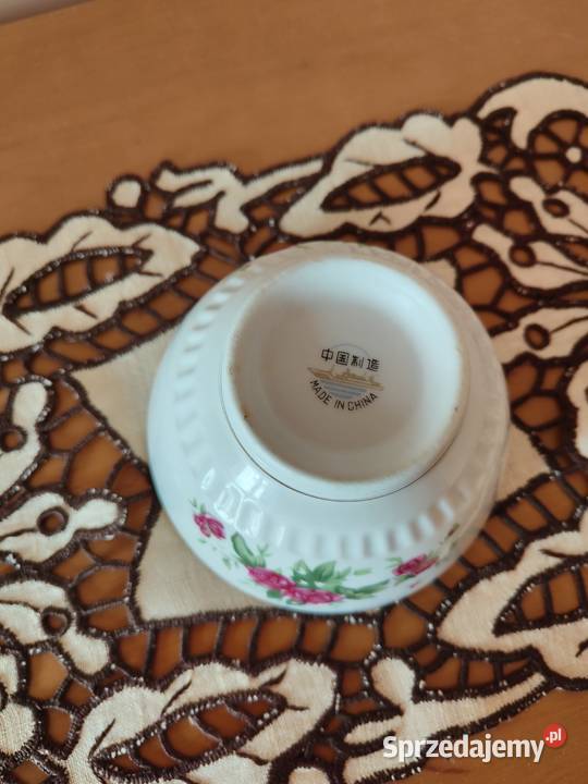 Chińskie miski z porcelany w kwiaty Vintage PRL Lublin