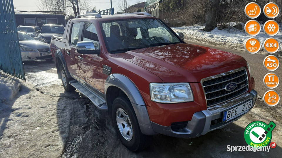 Ford Ranger 25tdci 140 4x4 Wildtrak skóry zamsz czerwony Gdańsk sprzedam