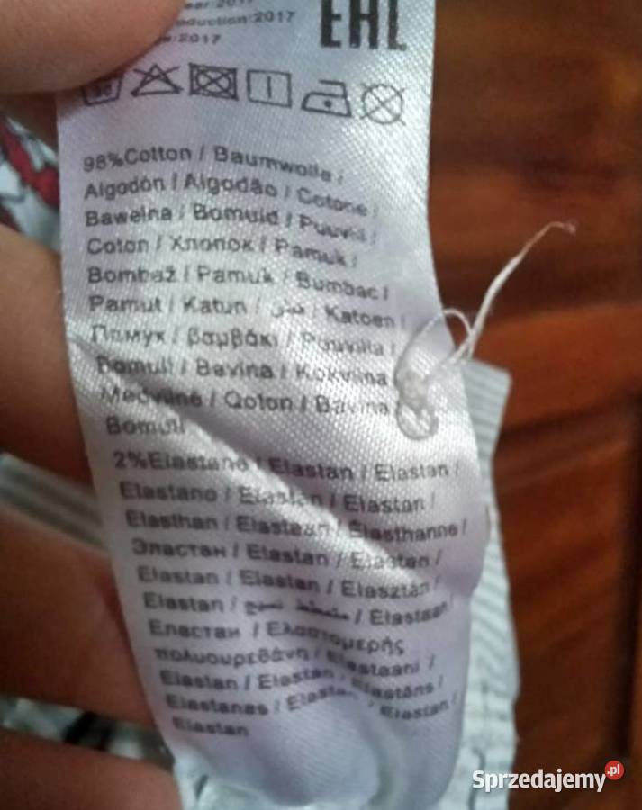 Koszula błękitna w kwiaty elegancka bawełniana Rzeszów
