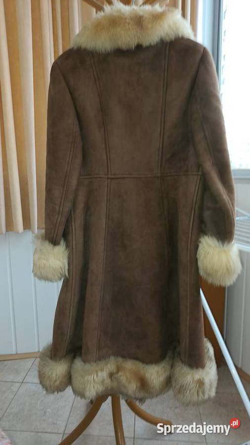Kożuch damski długi naturalny M Warszawa