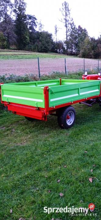 Nowa przyczepa z kiprem na 3 strony 170x280x50 nieuszkodzony sprzedam