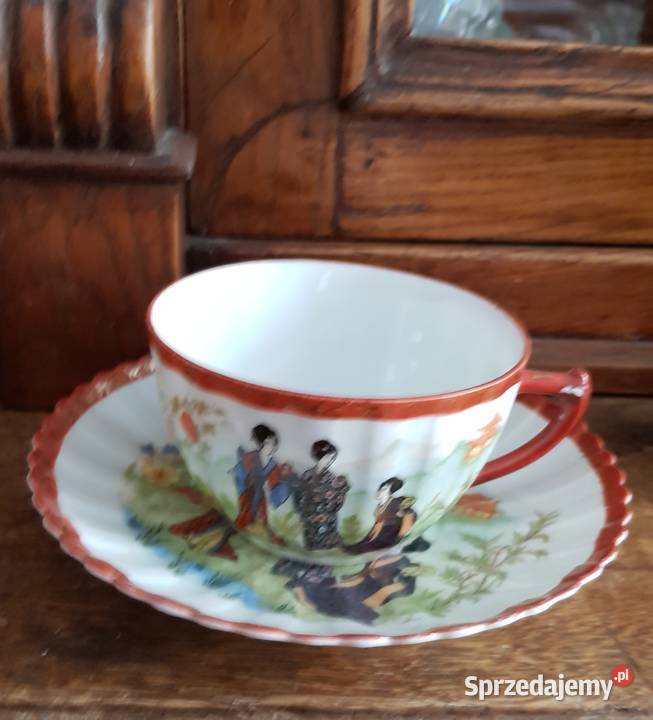 Filiżanka trzy gejsze porcelana śląska Tuppack Orneta