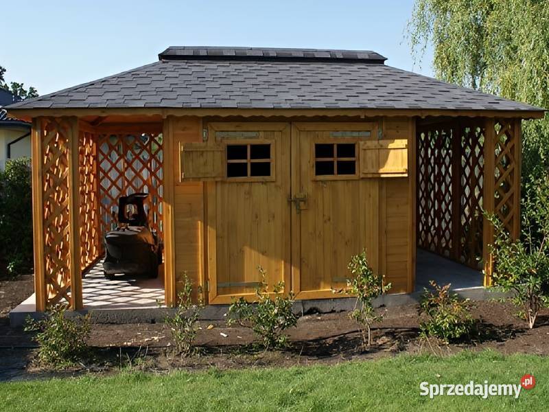 Drewutniogaraż OL2 4x6m DREWNIANY PRODUCENT Parzymiechy