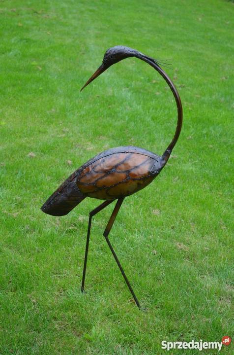 Czapla 110 z metalu dekoracja ogrodowa Lębork sprzedam