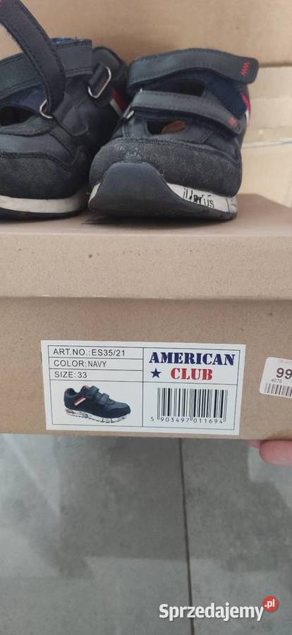 Skórzane półbuty American Club Navy R 33 Kraśnik sprzedam