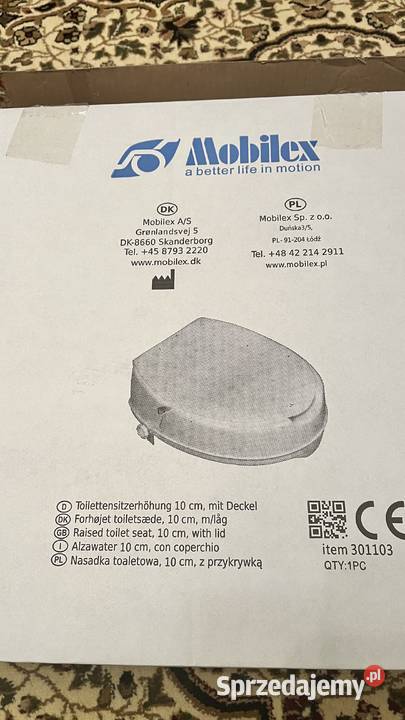 Mobilex podwyższająca nakładka na toaletę 10 mazowieckie Warszawa