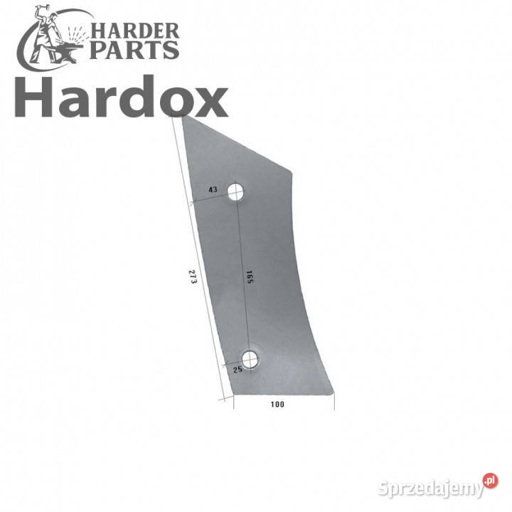Pierś HARDOX 900649P części do pługa DOWDESWELL Części zamienne Suwałki