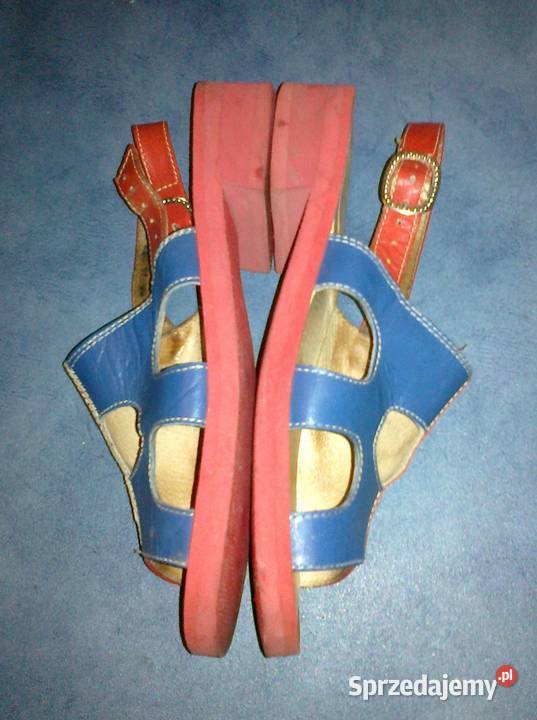Sandały 38 skórzane na szerszą stopę skóra Kraków sprzedam