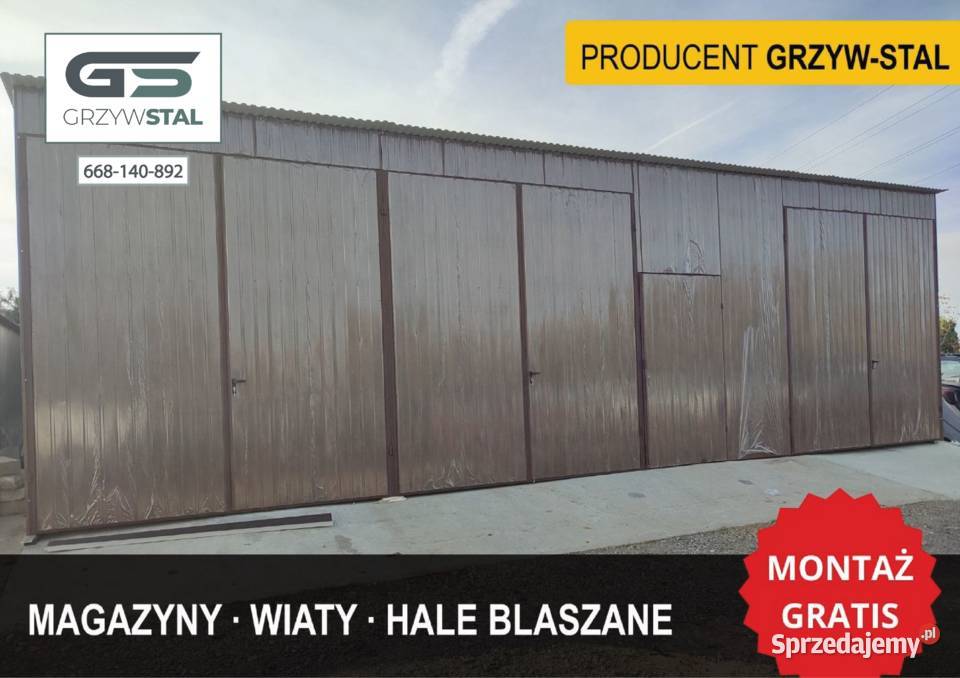 C69 Garaż Blaszany Wiata Blaszana Hala Magazyn