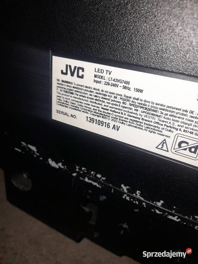 Telewizor jvc Zduńska Wola sprzedam