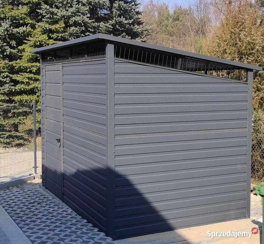 Mała Grafitowa Wiatka Magazyn Schowek Ogrodowy 813zł/m2 Bochnia