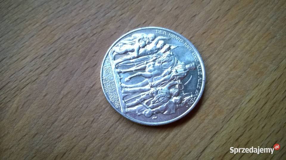 MONETA 2 MARKI KAISERREICH 1913LIPSK BITWA Warszawa