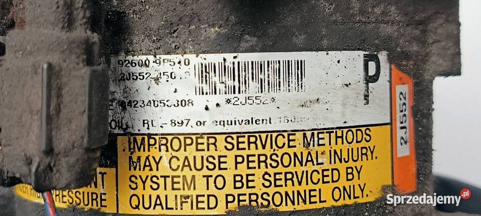 SPRĘŻARKA KLIMATYZACJI NISSAN ALMERA 926009F510 Lipno