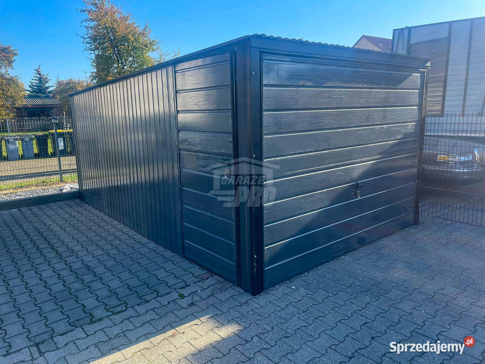 Garaż blaszany 3x5m Brama uchylna drzwi dach Żnin