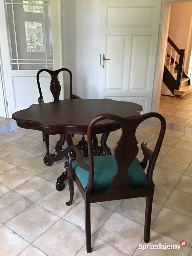 Dwa fotele tronowe fotele ludwikowskie Wieruszów